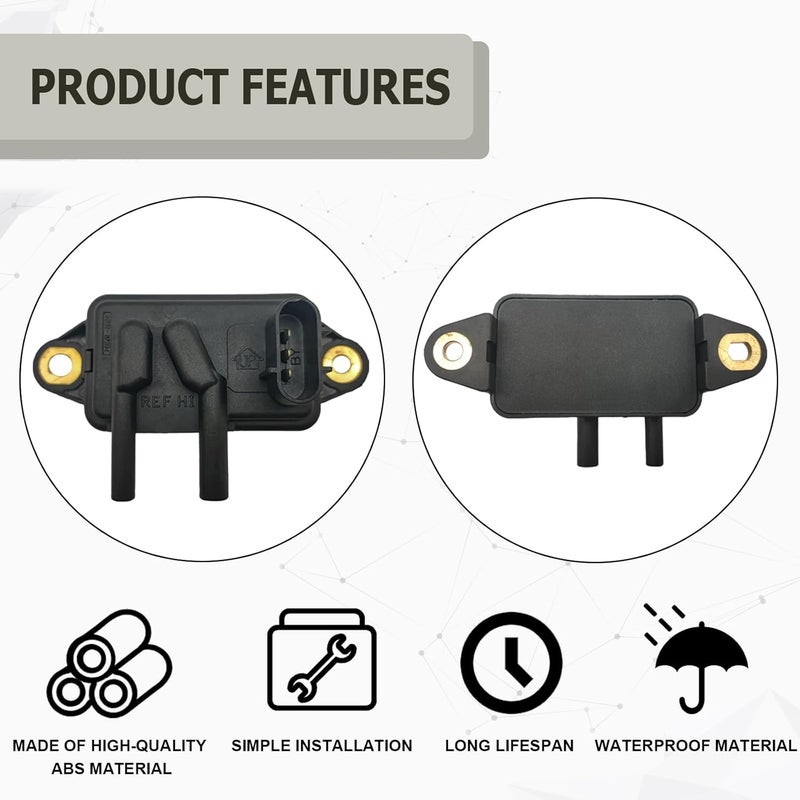 Vrasly EGR Valve Pressure Feedback Sensor Compatible for 1994-2010 Ford Lincoln Mazda VP8, Mercury Lincoln Town Car Mazda Truck Replacement for F77Z-9J460-AB DPFE15 - Image 5
